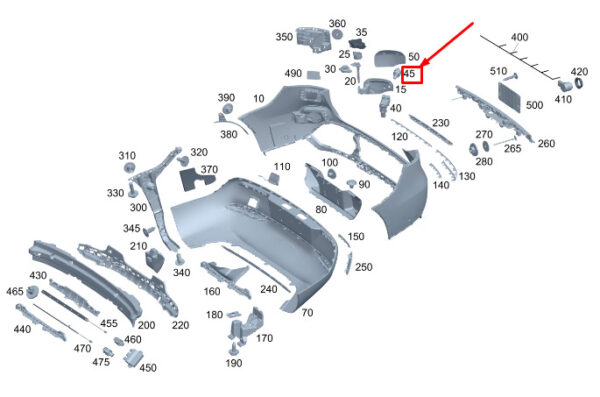 A0008201605 - New MERCEDES-BENZ EQC Rear Central Locking Actuator Rod A0008201605