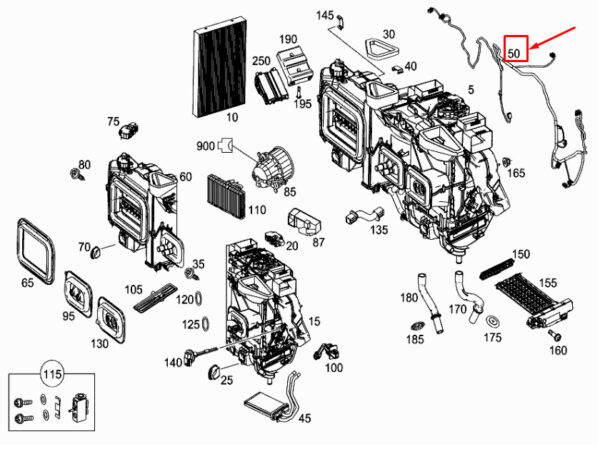 A0008204503 - NEW MERCEDES-BENZ VITO W447 HEATER ELECTRIC HARNESS A0008204503 GENUINE
