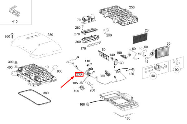 A0008206005 - Mercedes-Benz Sprinter 907 A/C Harness A0008206005, NEW, ORIGINAL