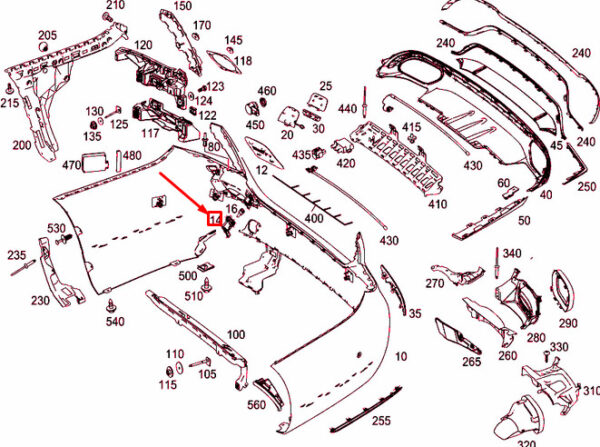A0008206205 - NEW MB E W213 REAR BUMPER CENTRAL LOCKING ACTUATOR A2228203197 ORIGINAL