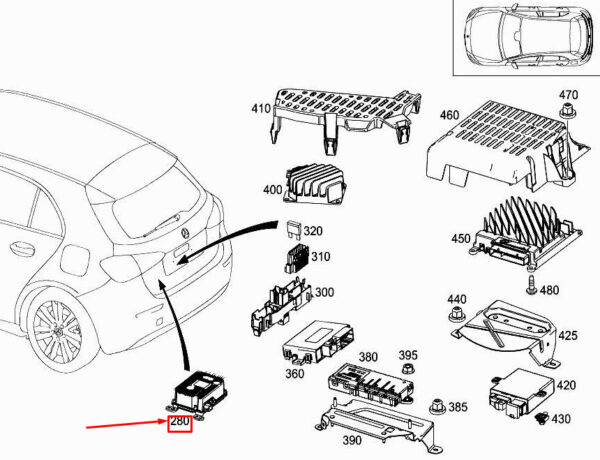 A0008271105 - NEW MERCEDES-BENZ A W177 VOLTAGE CONVERTER A0008271105 ORIGINAL