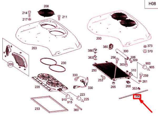 A0008302998 - NEW MB SPRINTER W906 ROOF AIR CONDITIONER SEAL PARTS KIT A0008302998 ORIGINAL