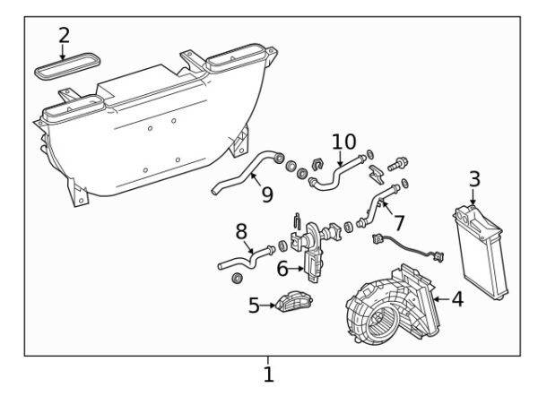 A0008321900 - MERCEDES-BENZ SPRINTER CLASS FRONT HVAC HEATER HOSE OUTLET PIPE A0008321900