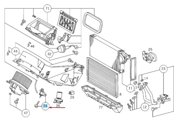 A0008353772 - Mercedes-Benz Vito W638 Air Inlet Valve A0008353772 NEW ORIGINAL