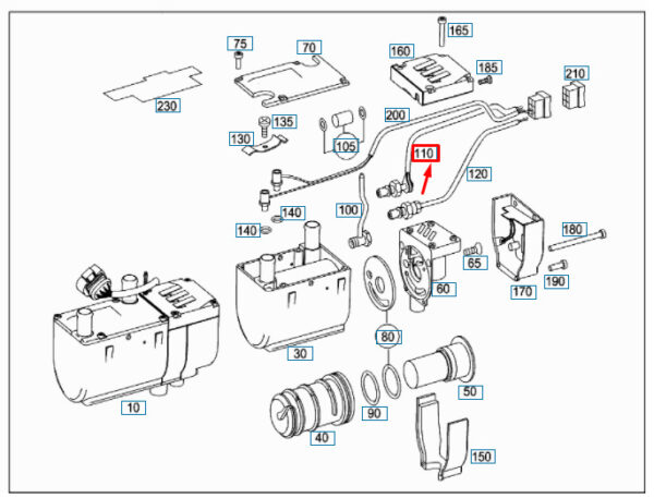 A0008354026 - Mercedes-Benz Viano W639 Glow Plug Cable A0008354026 NEW ORIGINAL