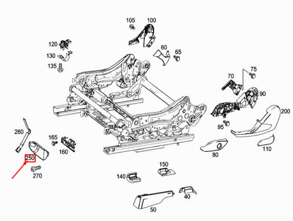 A0008660214 - NEW MERCEDES-BENZ ML W166 FIRE EXTINGUISHER BRACKET A0008660214