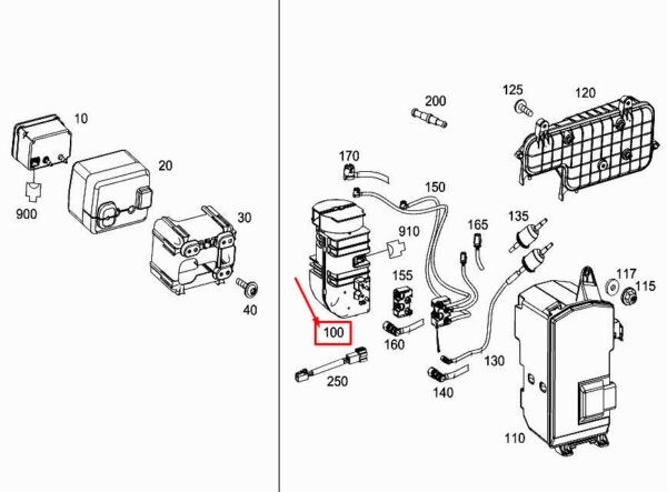 A0009004413 - NEW MERCEDES-BENZ E W212 PNEUMATIC PUMP CONTROL UNIT A0009004413