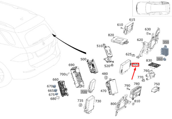 A0009004613 - New MB GLE W167 Exhaust Gas Aftertreatment Control Unit A0009004613