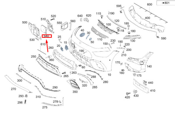 A0009006447 - Mercedes-Benz AMG GT X290 Front Distance Radar Sensor A0009006447 NEW ORIGINAL