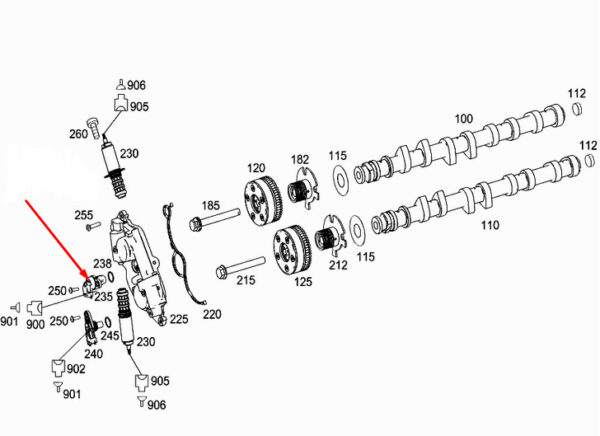 A0009050143 - Mercedes-Benz SLS AMG C197 camshaft position sensor A0009050143 NEW ORIGINAL