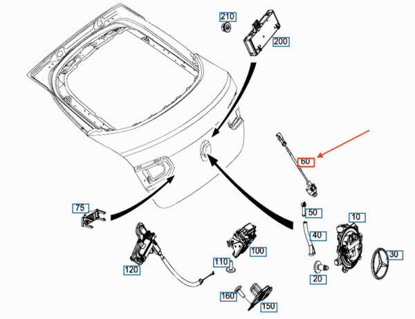 A0009050906 - NEW MB GLC COUPE C253 REAR VIEW PARKING CAMERA A0009050906