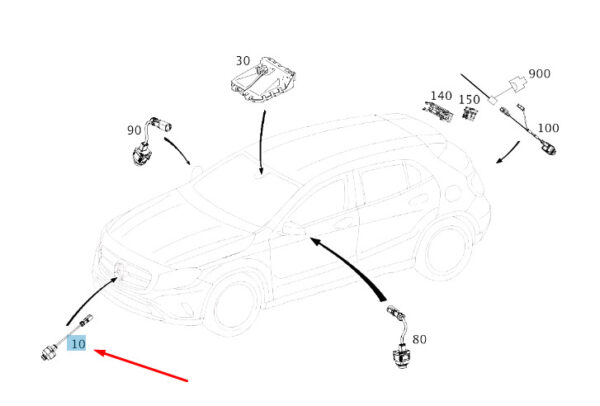 A0009051103 - NEW MERCEDES-BENZ GLA X156 FRONT 360-DEGREE CAMERA A0009051103 ORIGINAL