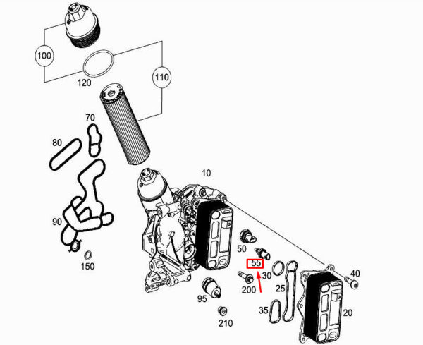 A0009051203 - NEW MERCEDES-BENZ GLE W167 FUEL TEMPERATURE SENSOR A0009051203 GENUINE