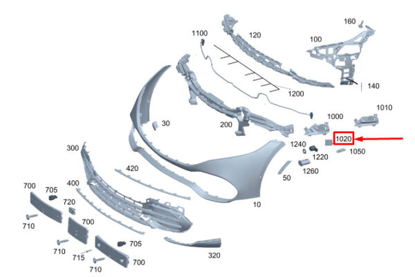 A0009054419 - Mercedes-Benz EQS V297 Front Distance Radar Sensor A0009054419 NEW ORIGINAL