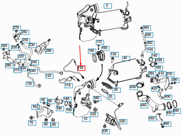 A0009059604 - NEW MERCEDES-BENZ E W213 EXHAUST GAS TEMPERATURE SENSOR A0009059604 ORIGINAL