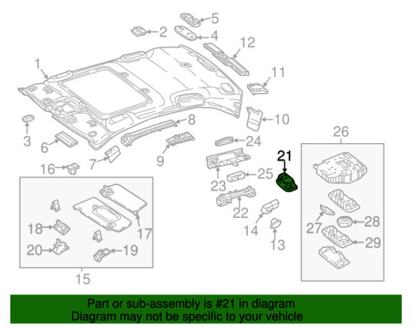 A00090643068T92 - NEW MERCEDES-BENZ CLS AMG CLASS SUN VISOR LIGHT A00090643068T92 GENUINE