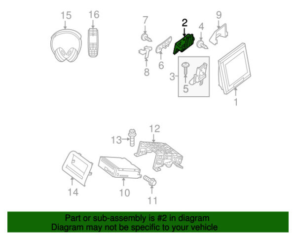 A0009190000 - NEW MERCEDES-BENZ GLK E-CLASS FRONT VIDEO MONITOR BRACKET A0009190000 GENUINE