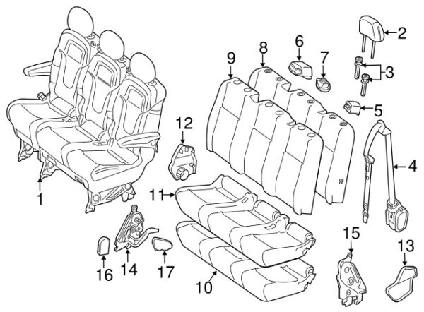 A00092902279051 - NEW MB METRIS CLASS TAILGATE CLINIC -LATCH RELEASE -HANDLE A00092902279051