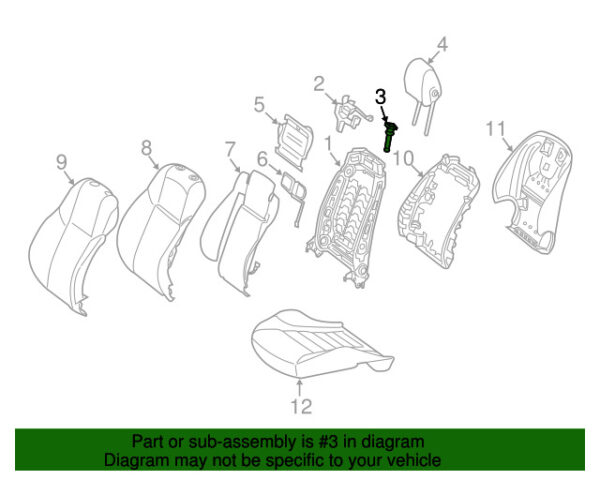 A00097060027P82 - NEW MERCEDES-BENZ CLS C-CLASS FRONT LEFT HEADREST GUIDE A00097060027P82