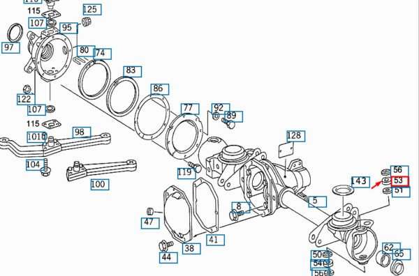 A0009815905 - NEW MB G W463 FRONT AXLE STEERING KNUCKLE ROLL BEARING A0009815905