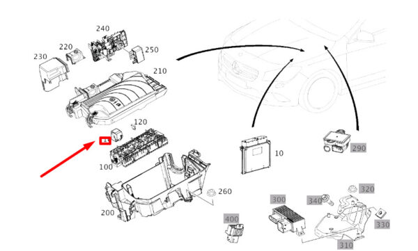 A0009827723 - NEW MERCEDES-BENZ CLA C117 SLOT J RELAY A0009827723 ORIGINAL