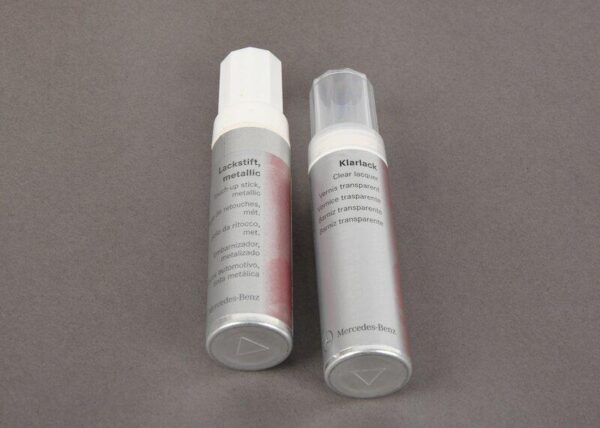A0009862350099744 - Mercedes-Benz Touch Up Paint Stick Glossy Metallic Silver Authentic