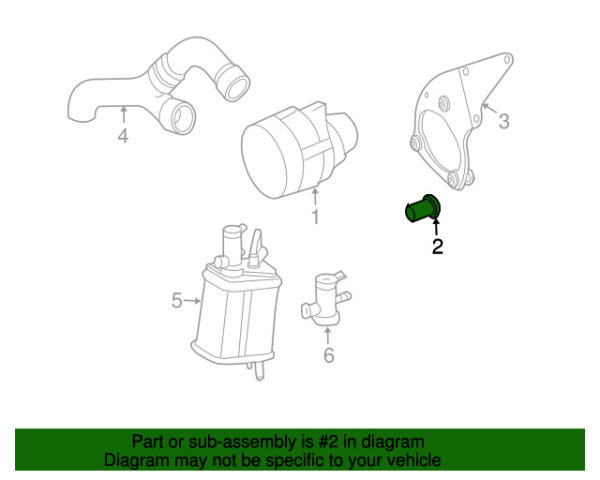 A000988022064 - NEW MERCEDES-BENZ CLS CLASS SECONDARY AIR INJECTION PUMP INSULATOR A000988022064