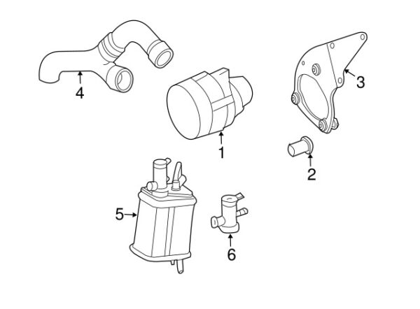 A000988022064 - NEW MERCEDES-BENZ CLS CLASS SECONDARY AIR INJECTION PUMP INSULATOR A000988022064