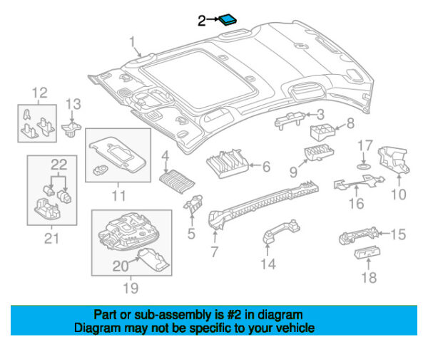 A0009881052 - Mercedes-Benz Roof Sky Clip A0009881052