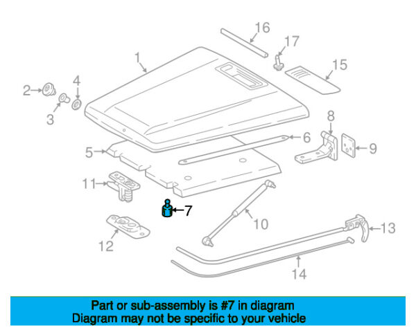 A0009882911 - Mercedes-Benz Front Hood Stop Buffer A0009882911