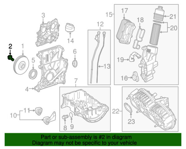 A0009902108 - NEW MERCEDES-BENZ GLA CLA CLASS ENGINE HARMONIC BALANCER BOLT A0009902108