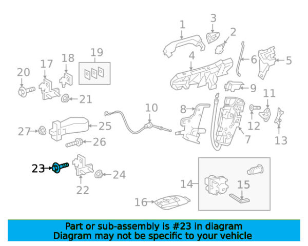 A0009903208 - Mercedes-Benz Upper Door Hinge Bolt A0009903208