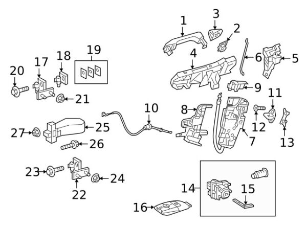 A0009903208 - Mercedes-Benz Upper Door Hinge Bolt A0009903208