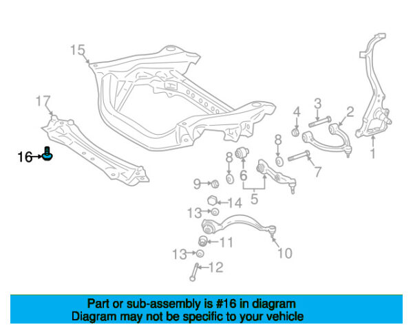 A000990321164 - Mercedes-Benz rear engine mount screw A000990321164