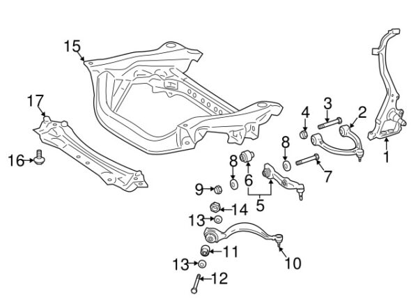 A000990321164 - Mercedes-Benz rear engine mount screw A000990321164