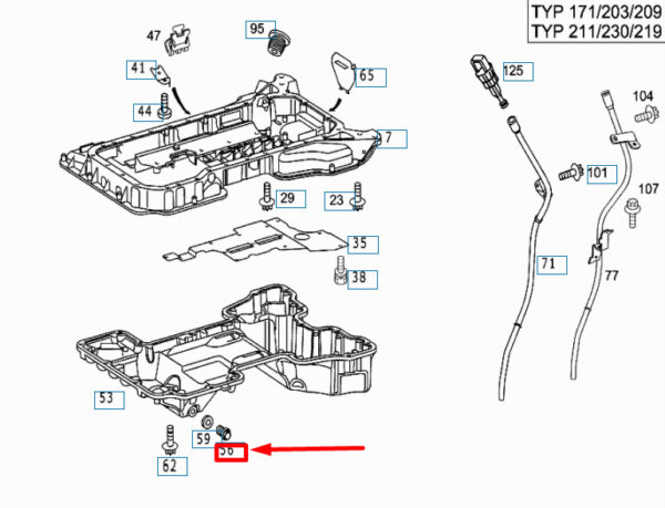 A0009905317 - NEW MERCEDES-BENZ E W211 OIL DRAIN SCREW A0009905317 ORIGINAL