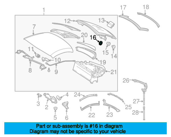 A0009905382 - Mercedes-Benz rear glass nut A0009905382