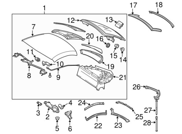 A0009905382 - Mercedes-Benz rear glass nut A0009905382