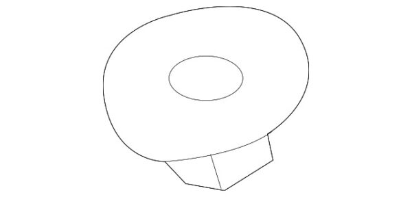 A0009907126 - Mercedes-Benz roof rack side rail nut A0009907126