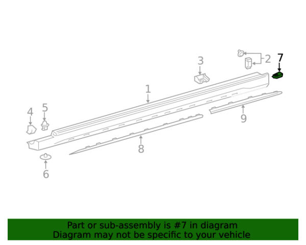 A0009907224 - NEW MERCEDES-BENZ CLA A CLASS ROCKER PANEL MOLD NUT A0009907224 ORIGINAL