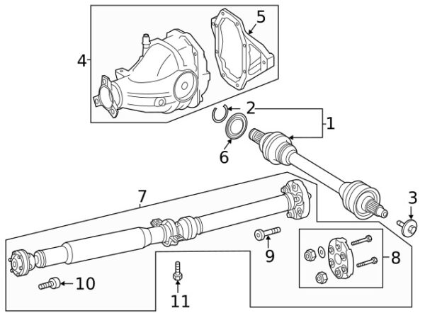 A0009907325 - NEW MERCEDES-BENZ GLS GLE CLASS DRIVE SHAFT FLEX JOINT BOLT A0009907325