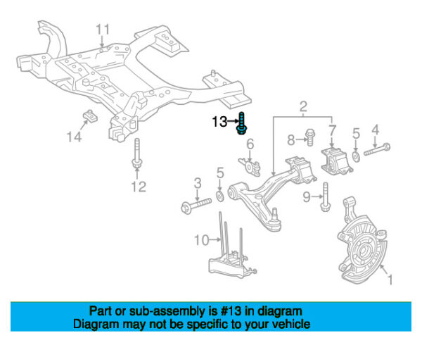 A0009908011 - Mercedes-Benz rear suspension cross beam screw A0009908011