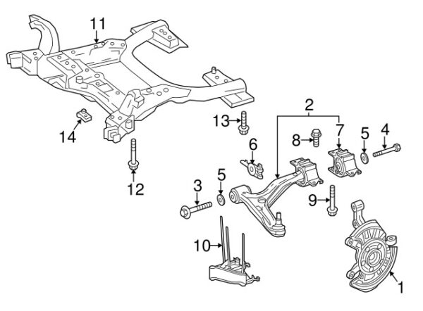 A0009908011 - Mercedes-Benz rear suspension cross beam screw A0009908011
