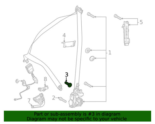 A0009908115 - NEW MERCEDES-BENZ GLE EQS CLASS REAR SEAT BELT BOLTS A0009908115