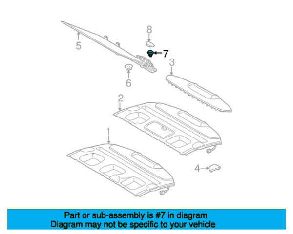 A0009908592 - Mercedes-Benz roof opening cladding clip A000988592