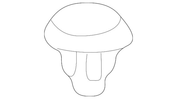 A0009908592 - Mercedes-Benz roof opening cladding clip A000988592