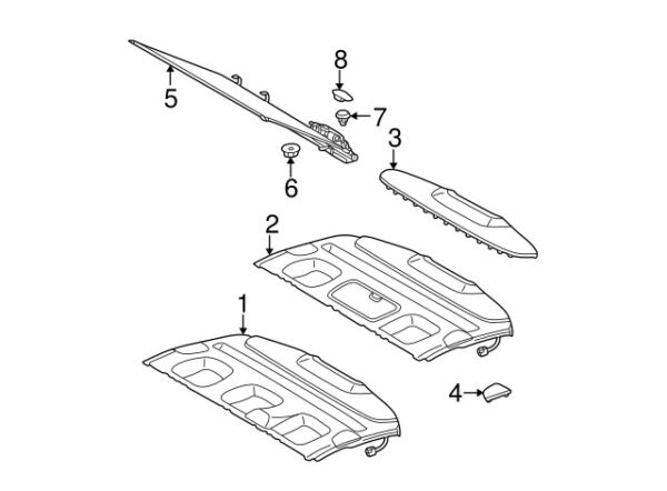 A0009908592 - Mercedes-Benz roof opening cladding clip A000988592
