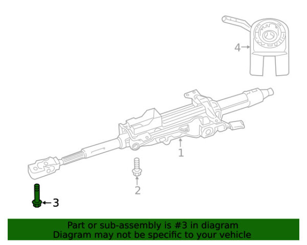 A0009909718 - NEW MERCEDES-BENZ CLA ONE CLASS LOWER STEERING SHAFT BOLT A0009909718 GENUINE