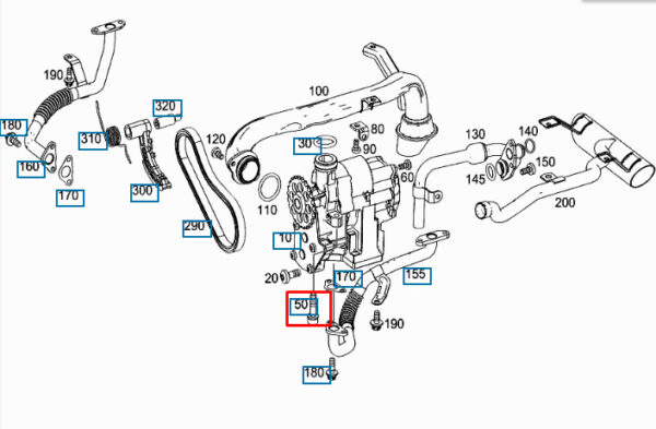 A0009909914 - Mercedes Benz ML W164 Oil Pump Screw A0009909914 NEW GENUINE