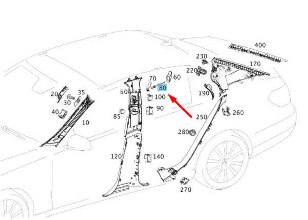 A0009910037 - NEW MERCEDES-BENZ E W212 FIXING HOOK CAP A0009910037 GENUINE
